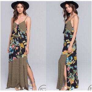 Band Of Gypsy Floral Maxi Dress M